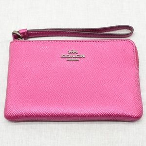 Metallic Pink Coach Wristlet